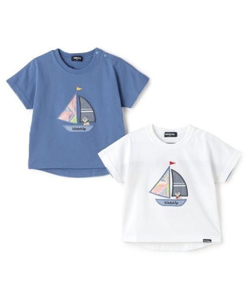 kladskap（クレードスコープ）の「ヨットアップリケ半袖Tシャツ（Tシャツ/カットソー・キッズ・ブルー/オフホワイト・120cm/110cm/100cm/90cm/80ｃｍ）」の15枚目の写真
