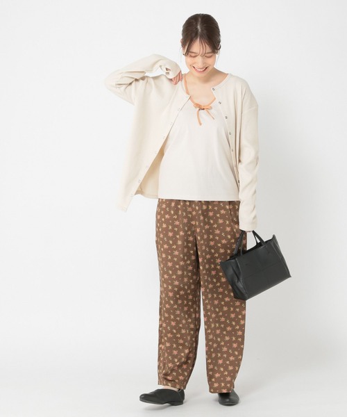 studio CLIP（スタディオクリップ）の「【WEB/一部店舗限定商品】USAコットンUネックリボンリンガータンク（タンクトップ・レディース・ネイビー/ライトグレー/ホワイト・MEDIUM/LARGE）」の13枚目の写真