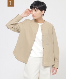 【L】【防しわ】【UV対策】【ウォッシャブル】テックスブリッドシャツジャケット