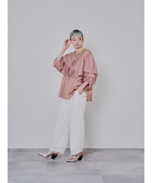 DOLLUPOOPS（ドールアップウップス）の「フリンジジャガードパンツ（その他パンツ・レディース・ブラック/オフホワイト・38）」の6枚目の写真