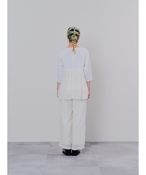 DOLLUPOOPS（ドールアップウップス）の「フリンジジャガードパンツ（その他パンツ・レディース・ブラック/オフホワイト・38）」の13枚目の写真