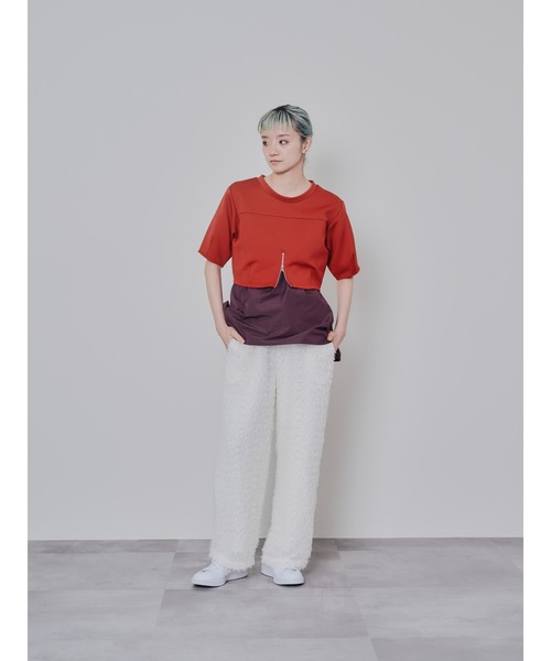 DOLLUPOOPS（ドールアップウップス）の「フリンジジャガードパンツ（その他パンツ・レディース・ブラック/オフホワイト・38）」の5枚目の写真