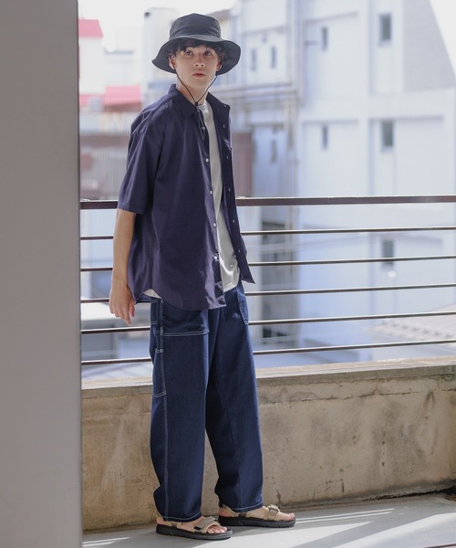 niko and...（ニコアンド）の「マルチ機能ロゴサファリハット（ハット・メンズ・ライトグレー/ダークブルー/ブラック・FREE）」の10枚目の写真