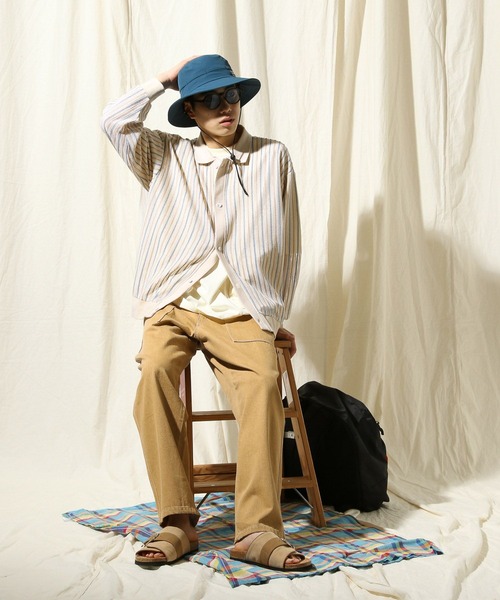 niko and...（ニコアンド）の「マルチ機能ロゴサファリハット（ハット・メンズ・ライトグレー/ダークブルー/ブラック・FREE）」の13枚目の写真