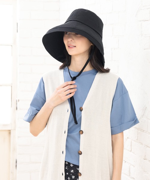 QUEENHEAD（クイーンヘッド）の「セーラーブリムアップハット（ハット・レディース・チャコールグレー/ブラウン系その他/ナチュラル/ブラック・XX-LARGE/FREE/X-LARGE）」の7枚目の写真