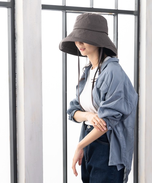 QUEENHEAD（クイーンヘッド）の「セーラーブリムアップハット（ハット・レディース・チャコールグレー/ブラウン系その他/ナチュラル/ブラック・XX-LARGE/FREE/X-LARGE）」の8枚目の写真