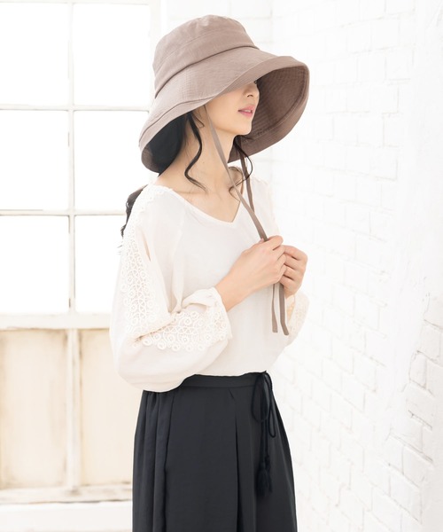 QUEENHEAD（クイーンヘッド）の「セーラーブリムアップハット（ハット・レディース・チャコールグレー/ブラウン系その他/ナチュラル/ブラック・XX-LARGE/FREE/X-LARGE）」の11枚目の写真