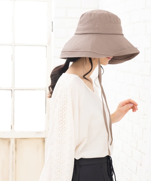 QUEENHEAD（クイーンヘッド）の「セーラーブリムアップハット（ハット・レディース・チャコールグレー/ブラウン系その他/ナチュラル/ブラック・XX-LARGE/FREE/X-LARGE）」の13枚目の写真