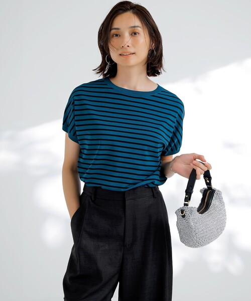 23区 S(ニジュウサンクチイサイサイズ)の「【洗える】トリアセスラブストレッチ ワイド パンツ(その他パンツ・レディース・ベージュ系・30/32)」の5枚目の写真