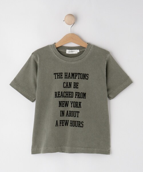 Dessin(デッサン)の「【リンクコーデ】ピグメントTシャツ(Tシャツ/カットソー・キッズ・チャコールグレー/ピンク系/カーキ・11/12/13/14)」の2枚目の写真