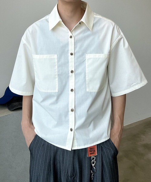 再入荷アイテム ユニセックス】無地&チェックアンティークボタンシャツ（シャツ トップス