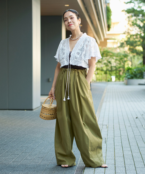 IENA LA BOUCLE スラブバックサテンパンツ2（その他パンツ）｜IENA LA