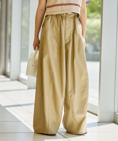 IENA LA BOUCLE スラブバックサテンパンツ2（その他パンツ