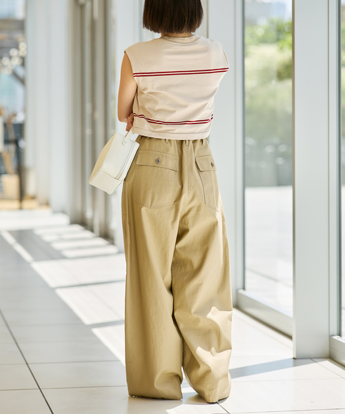 IENA LA BOUCLE スラブバックサテンパンツ2（その他パンツ）｜IENA LA