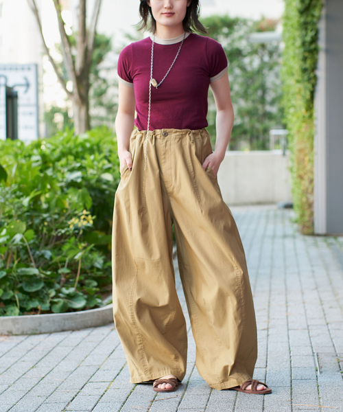 IENA LA BOUCLE スラブバックサテンパンツ2（その他パンツ
