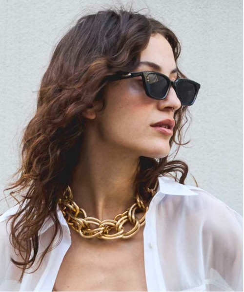 MAISON SPECIAL(メゾンスペシャル)の「Square fox Sunglasses/スクエアフォックスサングラス【MAISON SPECIAL/メゾンスペシャル】(サングラス・レディース・ベージュ/ブラック・FREE)」の2枚目の写真