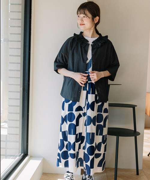 ロッソ アートプリントVネックワンピース　新品 URBAN RESEARCH ROSSO WOMEN（アーバンリサーチ ロッソ）の