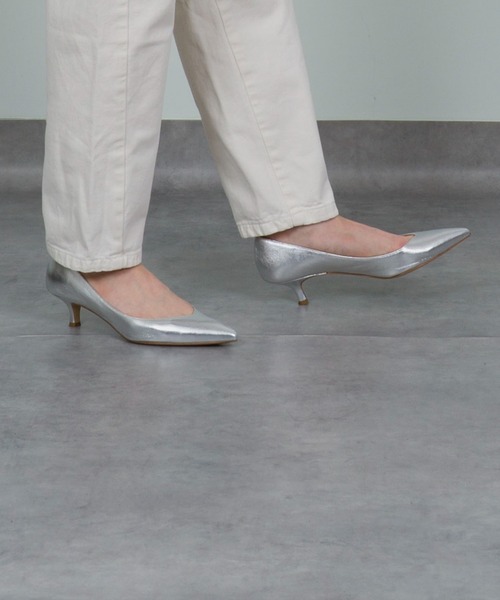 FABIO RUSCONI（ファビオルスコーニ）の「【FABIO RUSCONI/ファビオ ルスコーニ】レザー パンプス 5㎝ヒール（パンプス・レディース・ブラック/シルバー・36/37/38/39）」の5枚目の写真