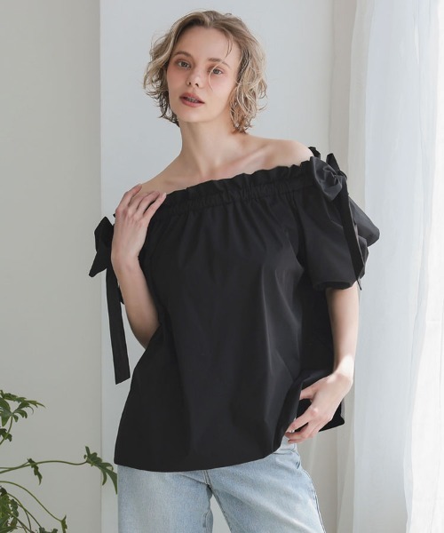 DONOBAN(ドノバン)の「ショルダーリボンブラウス(シャツ/ブラウス・レディース・ブラック/ホワイト/チェック・ONE)」の11枚目の写真