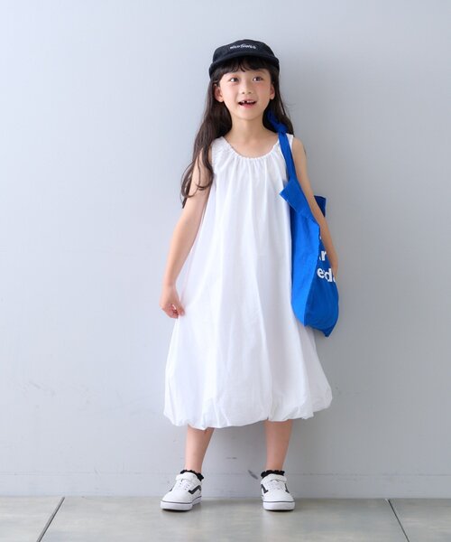 CIAOPANIC TYPY（チャオパニックティピー）の「【KIDS】【India】バルーンギャザーワンピース（ワンピース・キッズ・ホワイト/レッド/ブラック/サックスブルー・LARGE/X-LARGE/XX-LARGE/SMALL/MEDIUM）」の20枚目の写真