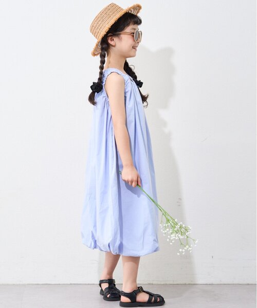 CIAOPANIC TYPY（チャオパニックティピー）の「【KIDS】【India】バルーンギャザーワンピース（ワンピース・キッズ・ホワイト/レッド/ブラック/サックスブルー・LARGE/X-LARGE/XX-LARGE/SMALL/MEDIUM）」の8枚目の写真