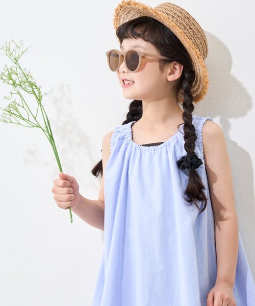CIAOPANIC TYPY（チャオパニックティピー）の「【KIDS】【India】バルーンギャザーワンピース（ワンピース・キッズ・ホワイト/レッド/ブラック/サックスブルー・LARGE/X-LARGE/XX-LARGE/SMALL/MEDIUM）」の9枚目の写真
