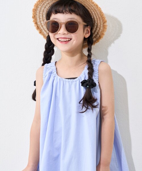 CIAOPANIC TYPY（チャオパニックティピー）の「【KIDS】【India】バルーンギャザーワンピース（ワンピース・キッズ・ホワイト/レッド/ブラック/サックスブルー・LARGE/X-LARGE/XX-LARGE/SMALL/MEDIUM）」の12枚目の写真