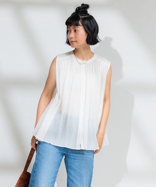 BASCO nest リネンコットン フレアブラウス トップス PICK UP】リネンガーゼのブラウス | ONLINE SHOP | nest Robe