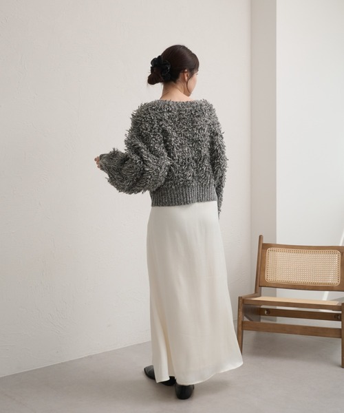 raffime(ラフィミー)の「ヴィンテージサテンセミフレアスカート(スカート・レディース・アイボリー/ブラック・SMALL/MEDIUM)」の12枚目の写真