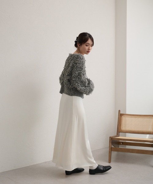 raffime(ラフィミー)の「ヴィンテージサテンセミフレアスカート(スカート・レディース・アイボリー/ブラック・SMALL/MEDIUM)」の10枚目の写真