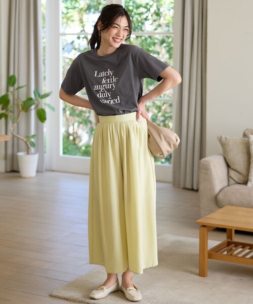 ANY(エニィ)の「半袖ロゴTシャツ(Tシャツ/カットソー・レディース・グレー系1/アイボリー系2/アイボリー系1・2/3)」の17枚目の写真