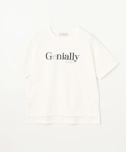 ANY(エニィ)の「半袖ロゴTシャツ(Tシャツ/カットソー・レディース・グレー系1/アイボリー系2/アイボリー系1・2/3)」の5枚目の写真