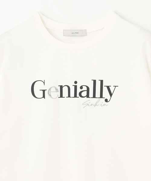 ANY(エニィ)の「半袖ロゴTシャツ(Tシャツ/カットソー・レディース・グレー系1/アイボリー系2/アイボリー系1・2/3)」の7枚目の写真