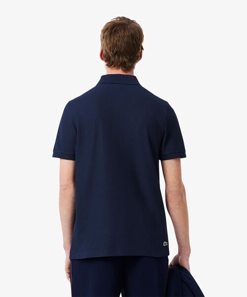 LACOSTE（ラコステ）の「ローラン・ギャロスコラボ アンパイア 半袖ポロシャツ（ポロシャツ・メンズ・ホワイト/ネイビー・M/L/XL）」の5枚目の写真
