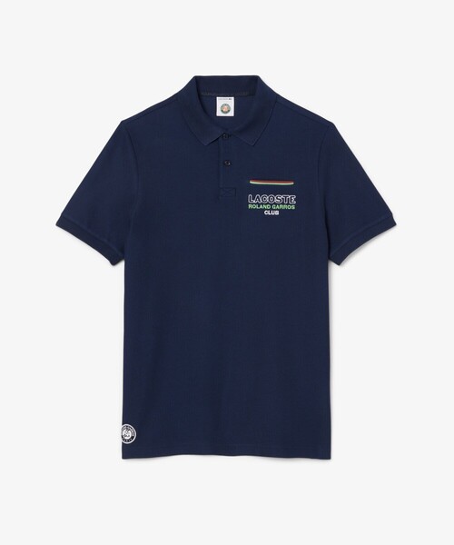 LACOSTE（ラコステ）の「ローラン・ギャロスコラボ アンパイア 半袖ポロシャツ（ポロシャツ・メンズ・ホワイト/ネイビー・M/L/XL）」の6枚目の写真