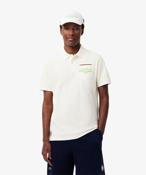 LACOSTE（ラコステ）の「ローラン・ギャロスコラボ アンパイア 半袖ポロシャツ（ポロシャツ・メンズ・ホワイト/ネイビー・M/L/XL）」の10枚目の写真