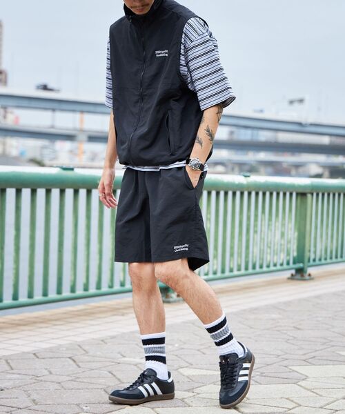 FFEIN（フェイン）の「【FFEIN(フェイン)】ワンポイント刺繍ナイロンショートパンツ / ショーツ 短パン 刺繍 シンプル パンツ（その他パンツ・メンズ・ブラック/チャコール/ネイビー・SMALL/MEDIUM/LARGE）」の5枚目の写真