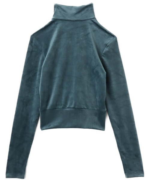 adidas（アディダス）の「adidas Essentials Velvet Fitted Track Top / アディダス エッセンシャルズ ベルベット フィッティド トラックトップ（ジャージ・レディース・グリーン・L/M/S）」の7枚目の写真
