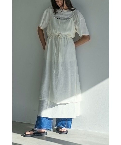 marjour(マージュール)の「LAYERED CAMISOLE ONEPIECE(ワンピース・レディース・アイボリー・M)」の1枚目の写真