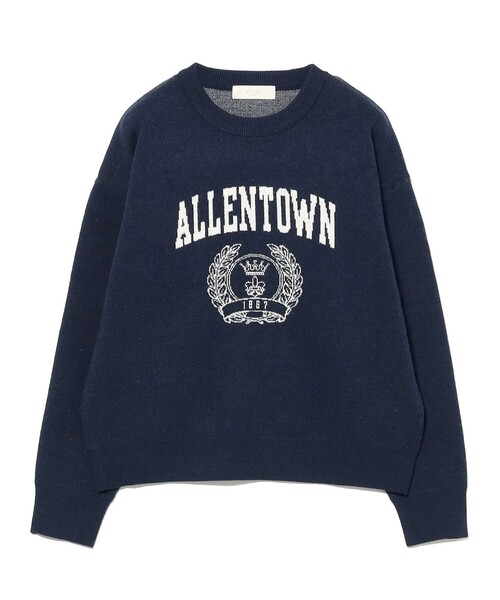 B:MING by BEAMS（ビーミングバイビームス）の「ロゴ ジャカード ニット (手洗い可)（ニット/セーター・レディース・ホワイト系その他5/ライトグレー/ネイビー・ONE SIZE）」の9枚目の写真