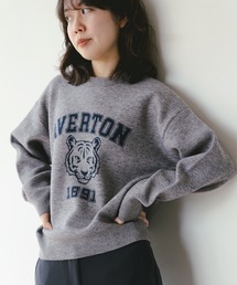 ロゴ ジャカード ニット
