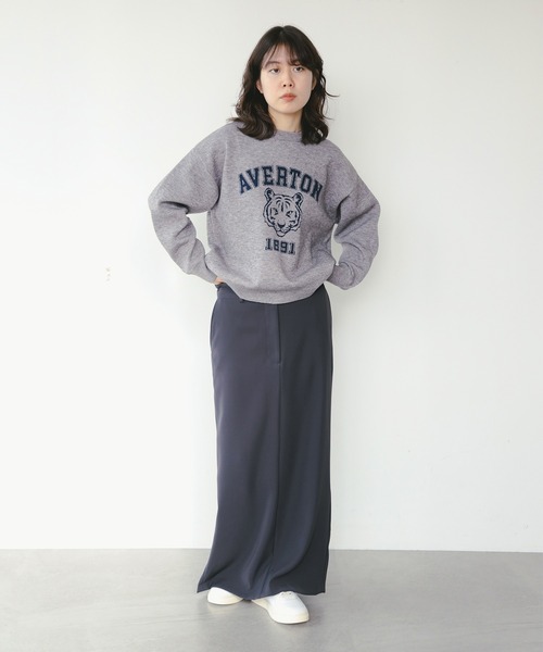 B:MING by BEAMS(ビーミングバイビームス)の「ロゴ ジャカード ニット(ニット/セーター・レディース・ホワイト系その他5/ライトグレー/ネイビー・ONE SIZE)」の6枚目の写真