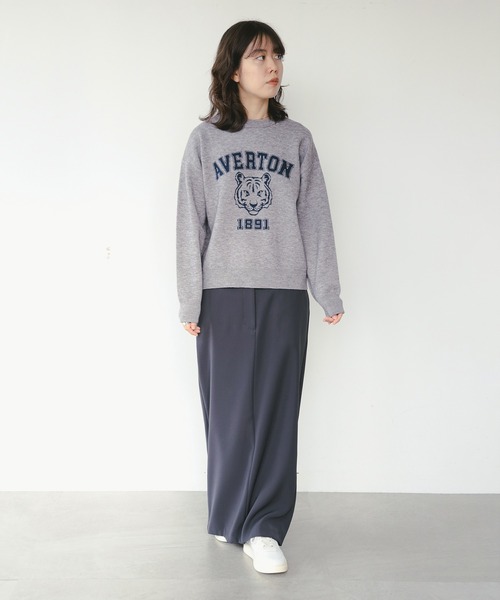 B:MING by BEAMS(ビーミングバイビームス)の「ロゴ ジャカード ニット(ニット/セーター・レディース・ホワイト系その他5/ライトグレー/ネイビー・ONE SIZE)」の5枚目の写真