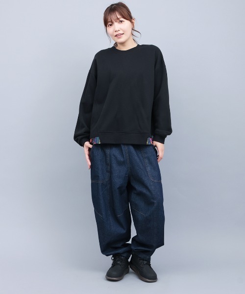 チチカカ（チチカカ）の「バックファブリックプリントプルオーバー（Tシャツ/カットソー・レディース・マスタード/アイボリー/ブラック・FREE）」の4枚目の写真