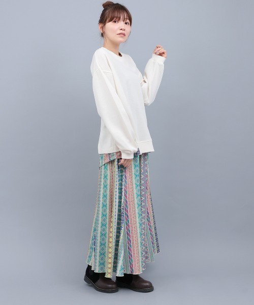 チチカカ（チチカカ）の「バックファブリックプリントプルオーバー（Tシャツ/カットソー・レディース・マスタード/アイボリー/ブラック・FREE）」の6枚目の写真