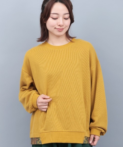 チチカカ（チチカカ）の「バックファブリックプリントプルオーバー（Tシャツ/カットソー・レディース・マスタード/アイボリー/ブラック・FREE）」の9枚目の写真