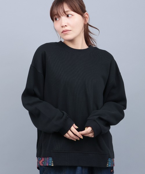 チチカカ（チチカカ）の「バックファブリックプリントプルオーバー（Tシャツ/カットソー・レディース・マスタード/アイボリー/ブラック・FREE）」の5枚目の写真