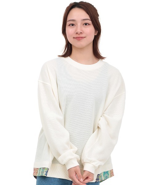 チチカカ（チチカカ）の「バックファブリックプリントプルオーバー（Tシャツ/カットソー・レディース・マスタード/アイボリー/ブラック・FREE）」の14枚目の写真