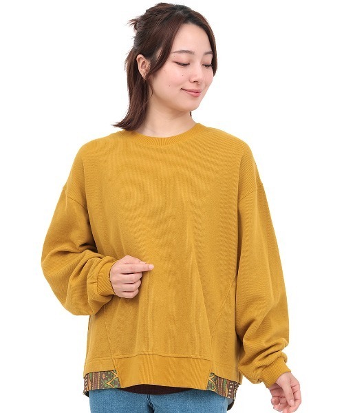チチカカ（チチカカ）の「バックファブリックプリントプルオーバー（Tシャツ/カットソー・レディース・マスタード/アイボリー/ブラック・FREE）」の15枚目の写真