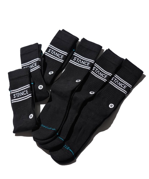 STANCE（スタンス）の「STANCE SOCKS / スタンスソックス BASIC CREW SOCKS 6 PACK ベーシッククルー ソックス 6パック（ソックス/靴下・メンズ・ホワイト/ブラック・FREE）」の2枚目の写真